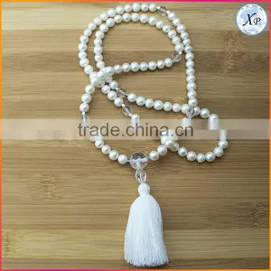 XP-PN-1486 Wholesale Freshwater Pearl Mala Beads Long Tassel Necklace thumbnail-1