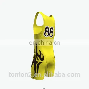 2017 New Custom Sublimated Wrestling Singlets Wholesale thumbnail-3