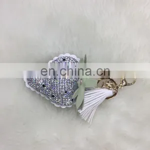 2017 New Fashion Wholesale Fruit Pom Poms Keychain for Bag and Phone thumbnail-5