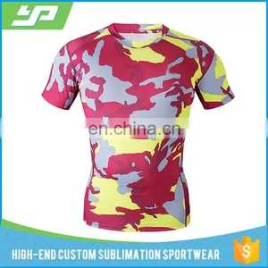 High Quality Compression Sublimated Rash Guard Men Spandex Exercise Custom Printed Rash Guard thumbnail-4