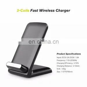 2017 Newest Stand Wireless Charger Station Holder for Mobile Phone Power Bank thumbnail-2