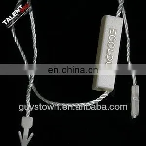 Custom Printed Brand Name Logo Plastic String for Clothing Hang Tag thumbnail-1