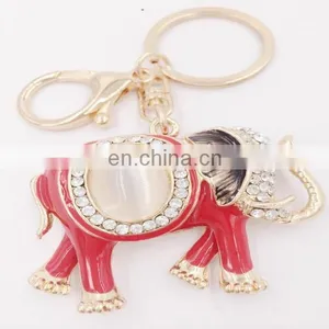 Elephant Keyring Fashion Cute Jewelry Pretty Rhinestone Crystal Charm Pendant Key Chain Bag Creative Gift thumbnail-1