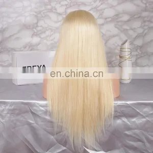 Blonde Color Virgin Brazilian Straight Human Hair Lace Wig 613 Full Lace Wig thumbnail-5