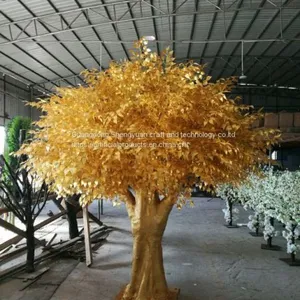 Fiberglass Trunk Golden Artificial Banyan Tree for Decoration thumbnail-1