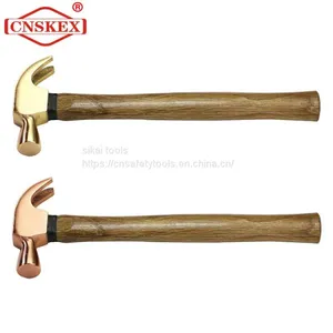 Non Sparking Tools Hammer Claw Wooden Handle 680g Al-cu thumbnail-1