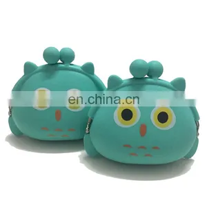 Customized Women Gentle Cartoon Piggy Coin Bank Case Metal Clip Silicone Wallet Purse thumbnail-3