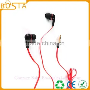 Promotional Comfortable Communication Wholesale Fancy Flat Wired Earphones Earbuds thumbnail-4