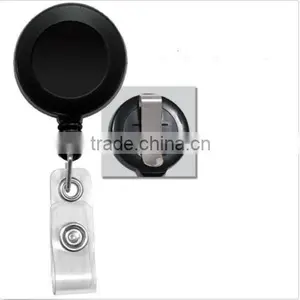 Wholesale Name Tag Retractable Reel ID Badge With Belt Clip Black,White thumbnail-2