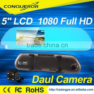 170 Degree Wide View Angle 5.0 Inch Car Rearview Mirror Video Recorder thumbnail-1