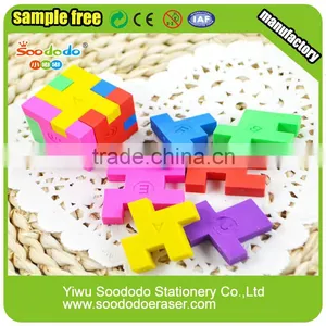 3D Magic Cube Shaped Fancy Erasers For Kids, Promotional Gifts thumbnail-1