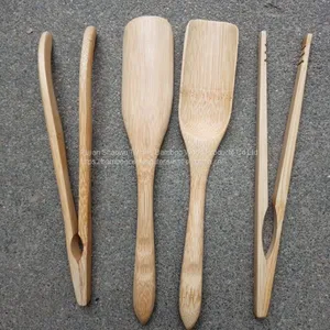 Small Bamboo Spoon for Tea 7.2inch Bambu Tong Set/ Wholesale Bamboo Wooden Itmes thumbnail-1