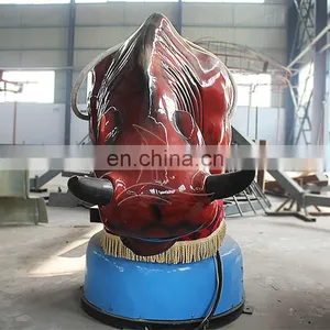 Fun Fair Rides Adult Outdoor Games Fiberglass Mechanical Rodeo Bull Ride for Sale thumbnail-5