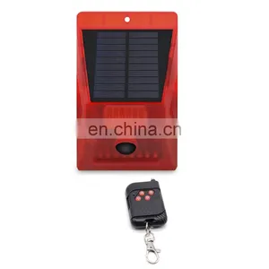 Solar Alarm Lamp Warning Sound 129dB Loud Siren Strobe Farm Orchard Light NEW thumbnail-4