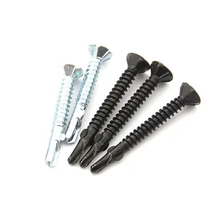CSK Phillips Head Self Drilling Screw With 6 Nibs and 2 Ears Steel Zinc Plated Self Drilling Screws thumbnail-4