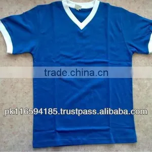 Men's Custom Short Sleeve V-Neck Plain Cotton T-shirts thumbnail-1