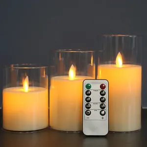 Led Candle Light Electronic Battery Power Candles Flameless Flicker Candles for Wedding Decorative Light thumbnail-2