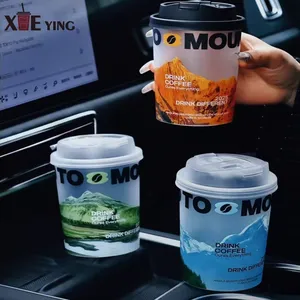 Plastic Cups Smoothie Plastic Cup Coffee Plastic Cup With Straws thumbnail-1