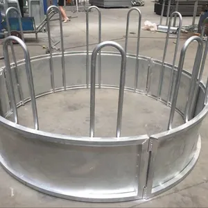 3 Pieces Assembled Round Hay Feeder for Cattle/Sheep Round Horse Cattle Hay Feeder thumbnail-2