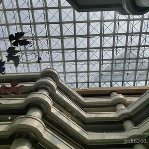 Glass Canopy, Glass Roof With Grid Structure, Grid Glass Greenhouse, Daylighting Roof of Grid With Bolted Spherical Joints, Production, Manufacturing and Sales of Grid Daylighting Canopies thumbnail-3