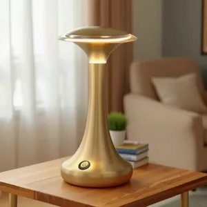 Vintage Desk Lamp, Rechargeable Night Light, Ambient Light,Tall Table Lamp,Mushroom Lamp, Bedside Night Light，Multiple Atmosphere Desk Lamps thumbnail-1