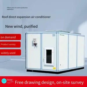 Roof Direct Expansion Heat Pump Air Conditioner Unit for Nucleic Acid Testing Rooms in Rooftop Shelter Hospitals, Air-cooled and Water-cooled Equipment thumbnail-3