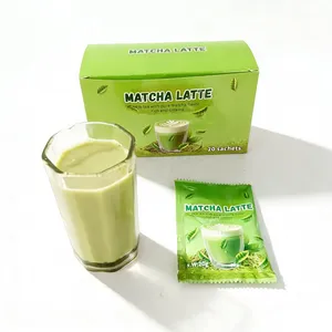 Private Label Matcha Latte Drink Powder Support Custom Flavor Packaging Logo Instant Green Tea Latte For Reseller thumbnail-4