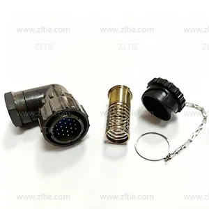 FQ24 Series 19-Pin Angled Wire Spring Male Plug FQ24-19TRJ-14 thumbnail-1