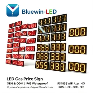 Professional 7 Segment 10Inch Digital Sign 4 Number 8.888 Prices Led Display For Petrol Station thumbnail-5