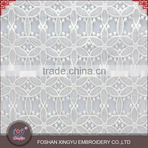 Wholesale China OEM Factory Net Dress Making Embroidered Lace Fabric Designs thumbnail-1