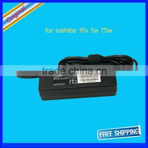 Original 75W AC Power Adapter Charger for TOSHIBA PA3201U-1ACA 15V 5A Power Supply 6.3x3.0mm thumbnail-1