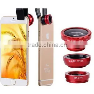 Wolesale 3 In 1 Mirror Mobile Phone Light Button Car Camera Fish Eye Lens thumbnail-1