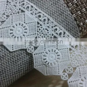 Mitaloo White Lace Trim Cotton Watersoluble Lace M08001 thumbnail-3