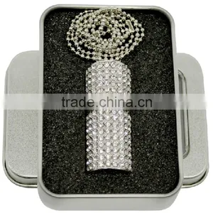 8GB Jewelry Crystal Lipstick Model USB Flash Drive 2.0 Pen Stick Flash Memory thumbnail-1