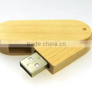 Stylish Wooden Twist Drive Eco Friendly Swivel Flash Drive With Wood Finish thumbnail-2
