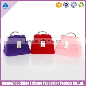 2016 Fancy Bag Shaped Custom Logo Cardboard Printed Velvet Paper Jewelry Box/foam Inserts for Jewelry Box thumbnail-2
