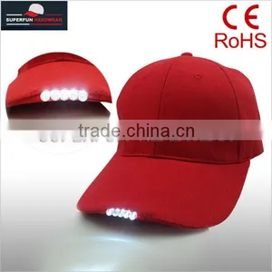 100% Cotton Embroidery Cute Logo LED Cap thumbnail-5