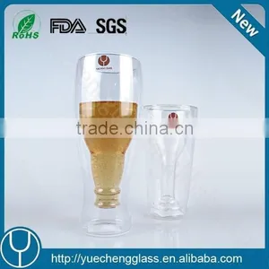 Double Wall Glass Cup Beer Glass thumbnail-2