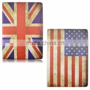 360 Degree Rotating UK USA National Flag Design Leather Cover For IPad Mini 4 Wallet Stand Leather With Card Slot Case TB-0323 thumbnail-1