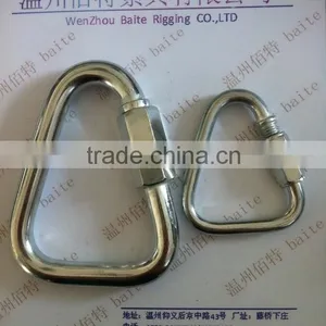 Steel Electric Galvanized Delta Shaped Quick Link Carabiner Rigging Hook Manufacturer thumbnail-3