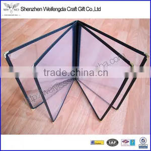 Elegant PVC Transparent Plastic Menu Covers Quality Choice thumbnail-1