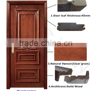 Single Door Sandwich Panel Interior 3 Panel Solid Wooden Door thumbnail-3