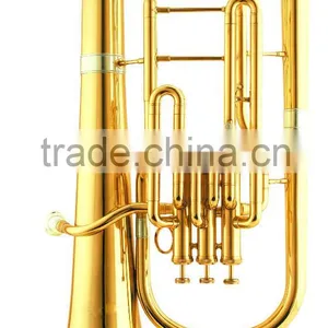 High Grade Euphonium, Brass Body, Gold Lacquer, Bb 3 Piston Valves thumbnail-5