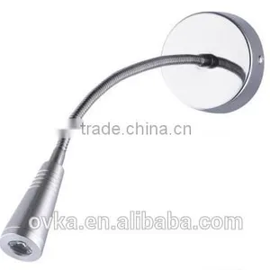 1W 3W LED Wall Lamp for Hotel Bedside Reading Lamp With Flexible Gooseneck 110V 220V On/off Switch thumbnail-1