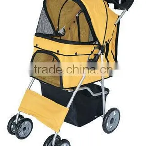 Folding 4 Wheel Travel Pet Carrier Strollers thumbnail-6