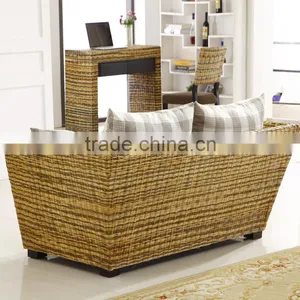 Vintage Leisure Style Real Rattan Wicker Living Room Sofa Furniture Set thumbnail-3