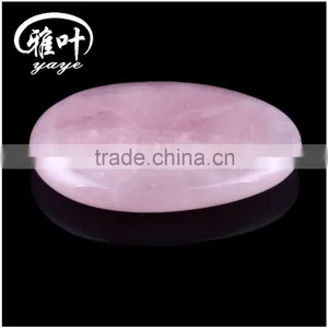 Wholesale 45*35*7mm Natural Rose Quartz Gemstone Worry Stone for Massage thumbnail-2