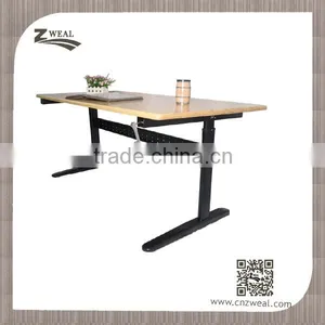 High Quality Manual Height Adjustable Standing Computer Desk thumbnail-1