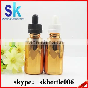 Gold Electroplating Essential Oil 30ml Glass Dropper Bottle thumbnail-2