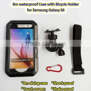 Motorcycle Scooter Mobile Phone Waterproof Case Holder for Samsung Galaxy S6 With 360 Degree Swivel Ball Head Quality Choice thumbnail-1